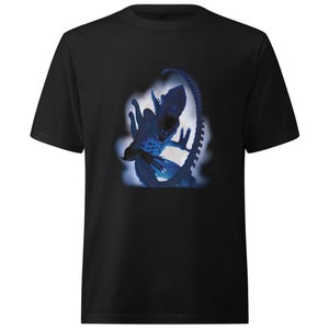Alien Through The Smoke Oversized Heavyweight T-Shirt - Black