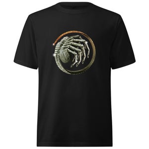 Alien Facehugger Curled Oversized Heavyweight T-Shirt - Black