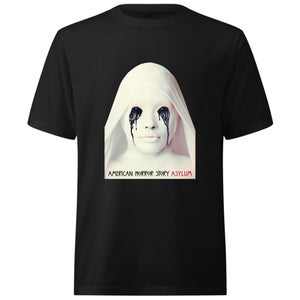 American Horror Story Asylum Oversized Heavyweight T-Shirt - Black