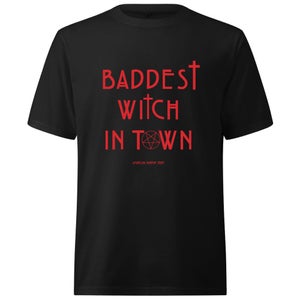 American Horror Story Baddest Witch In Town Oversized Heavyweight T-Shirt - Black