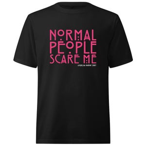American Horror Story Normal People Scare Me Oversized Heavyweight T-Shirt - Black
