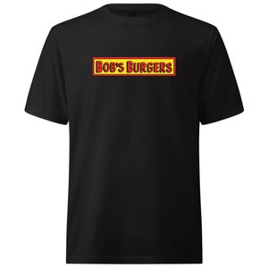 Bob&apos;s Burgers Block Logo Oversized Heavyweight T-Shirt - Black