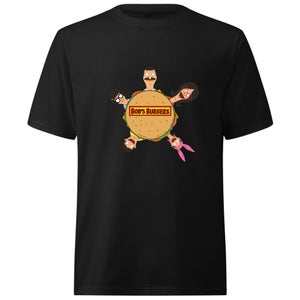 Bob&apos;s Burgers Character Burger Oversized Heavyweight T-Shirt - Black