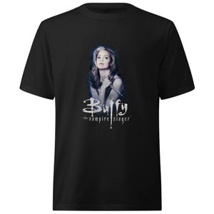 Buffy The Vampire Slayer Violet Portrait Oversized Heavyweight T-Shirt - Black