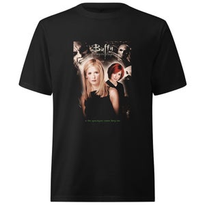 Buffy The Vampire Slayer S4 Poster Oversized Heavyweight T-Shirt - Black