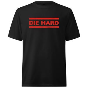 Die Hard Red Logo Oversized Heavyweight T-Shirt - Black