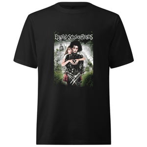 Edward Scissorhands Movie Poster Oversized Heavyweight T-Shirt - Black