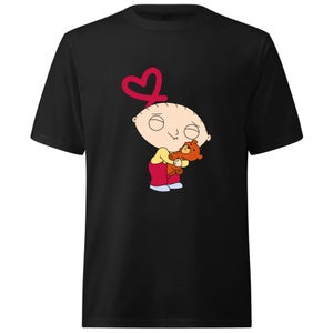 Family Guy Stewie Loves Bear Oversized Heavyweight T-Shirt - Black