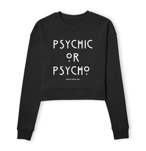 American Horror Story Psychic Or Psycho Women's Cropped Sweatshirt - Black