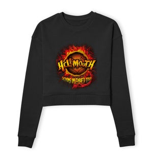 Buffy The Vampire Slayer Hellmouth Tour Women's Cropped Sweatshirt - Black