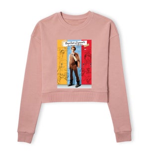 Napoleon Dynamite Poster Women's Cropped Sweatshirt - Dusty Pink