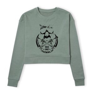 Sons of Anarchy 1967 Charming Women's Cropped Sweatshirt - Khaki