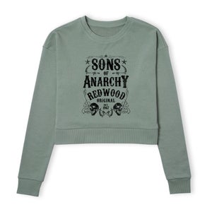 Sons of Anarchy Redwood Original Women's Cropped Sweatshirt - Khaki