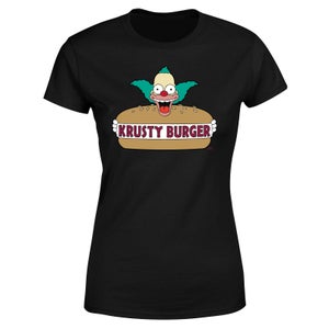 The Simpsons Krusty Burger Logo Women's T-Shirt - Black