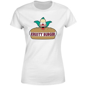 The Simpsons Krusty Burger Logo Women's T-Shirt - White