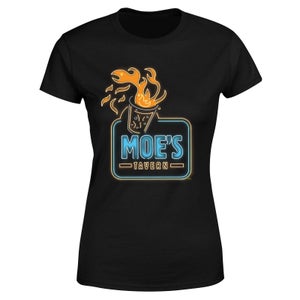 The Simpsons Moe's Tavern Neon Sign Women's T-Shirt - Black