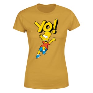 The Simpsons Yo! Bart Women's T-Shirt - Mustard