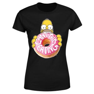 The Simpsons Homer Can't Talk Women's T-Shirt - Black