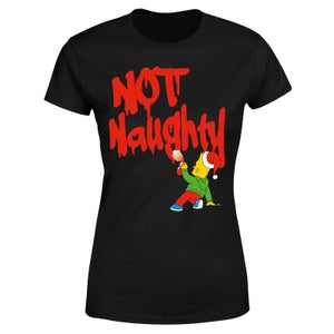 The Simpsons Bart Not Naughty Women's T-Shirt - Black