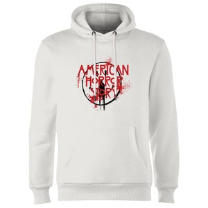 Smiley Splatter Hoodie - White