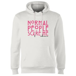 Normal People Scare Me Hoodie - White