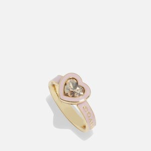 Coach Charming Crystals Gold-Plated Ring