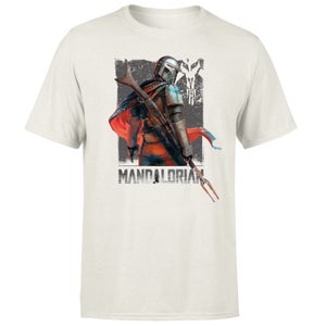 Star Wars The Mandalorian Colour Edit Men's T-Shirt - Cream