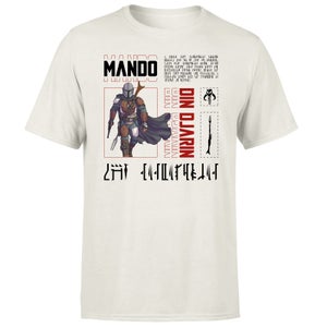 Star Wars The Mandalorian Biography Men's T-Shirt - Cream
