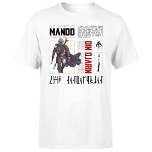 Star Wars The Mandalorian Biography Men's T-Shirt - White
