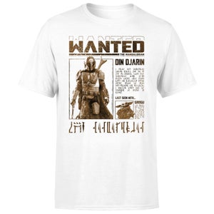 Star Wars The Mandalorian Wanted Men's T-Shirt - White