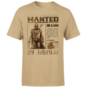 Star Wars The Mandalorian Wanted Men's T-Shirt - Tan