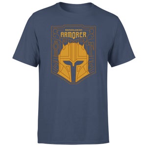 Star Wars The Mandalorian The Armorer Badge Men's T-Shirt - Navy