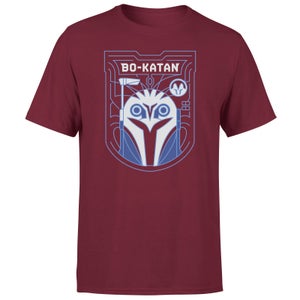 Star Wars The Mandalorian Bo-Katan Badge Men's T-Shirt - Burgundy