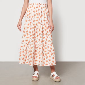 Aligne Hema Floral-Print Poplin Midi Skirt
