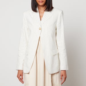 Aligne Harrison Linen-Blend Pinstripe Blazer