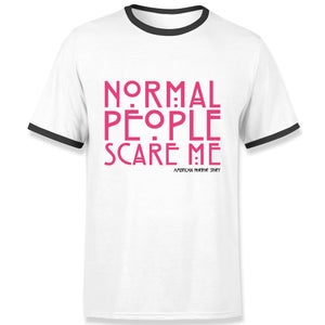 American Horror Story Normal People Scare Me Men's Ringer T-Shirt - White/Black