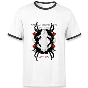 American Horror Story White Nun Men's Ringer T-Shirt - White/Black