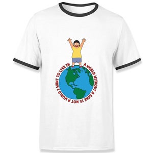 A World Without Ringer T-Shirt - White Black