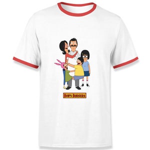 Bob&apos;s Burgers Family Men's Ringer T-Shirt - White/Red