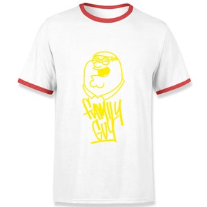Family Guy Yellow Peter Ringer T-Shirt - White Red