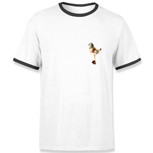 Ice Age Scrat Pocket Men's Ringer T-Shirt - White/Black