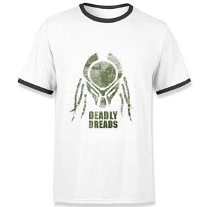 Predator Deadly Dreads Men's Ringer T-Shirt - White/Black