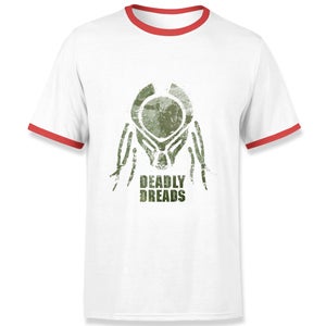 Predator Deadly Dreads Men's Ringer T-Shirt - White/Red