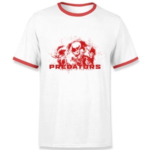 Predator Welcome To The Hunt Men's Ringer T-Shirt - White/Red