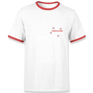 Predator Targeted Logo Pocket Men's Ringer T-Shirt - White/Red