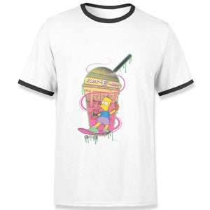 The Simpsons Squishee Men's Ringer T-Shirt - White/Black