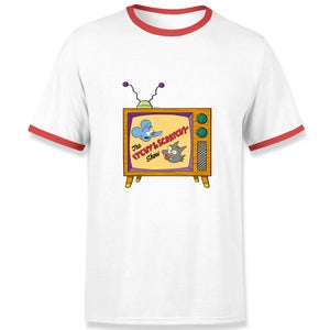 The Simpsons The Itchy And Scratchy Show Men's Ringer T-Shirt - White/Red