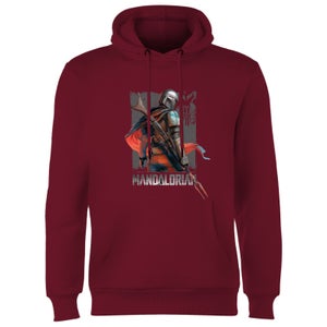 Star Wars The Mandalorian Colour Edit Hoodie - Burgundy