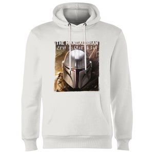 Star Wars The Mandalorian Focus Hoodie - White