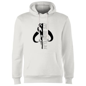 Star Wars The Mandalorian Mando Badge Hoodie - White